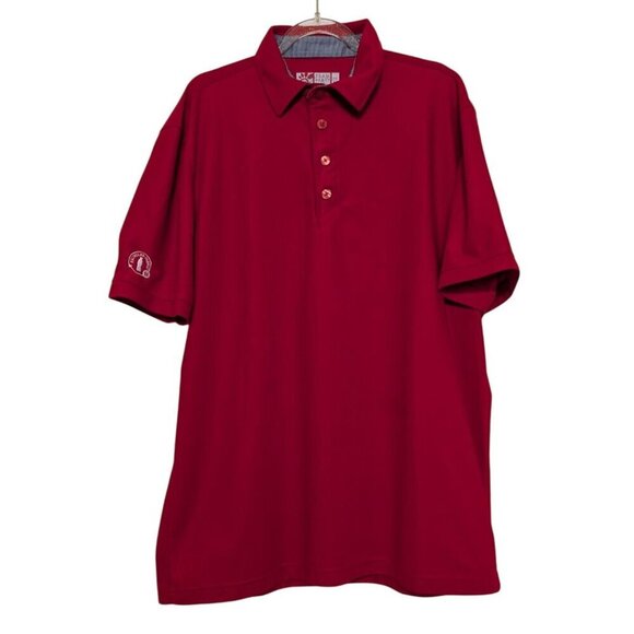 Oobe Team Style Chick Fil A Employee Polo Shirt Mens Size Large Red Uniform - Picture 1 of 9